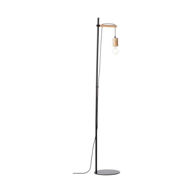 Brilliant Jenji - lampadaire - 24 x 18,5 x 142 cm - brun clair et noir