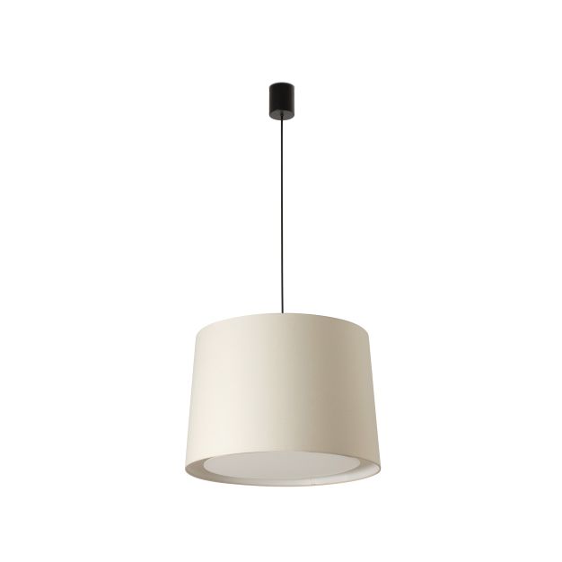 Faro Conga - lampe suspendue - Ø 40 x 30 cm - beige et noir