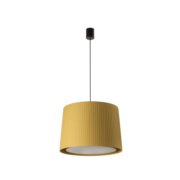 Faro Samba - lampe suspendue - Ø 40 x 30 cm - noir et jaune