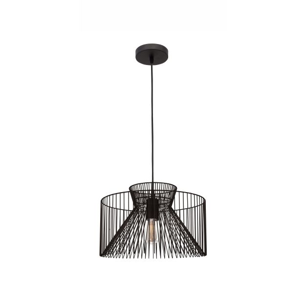 Nova Luce Harper - lampe suspendue - Ø 35 x 120 cm - noir