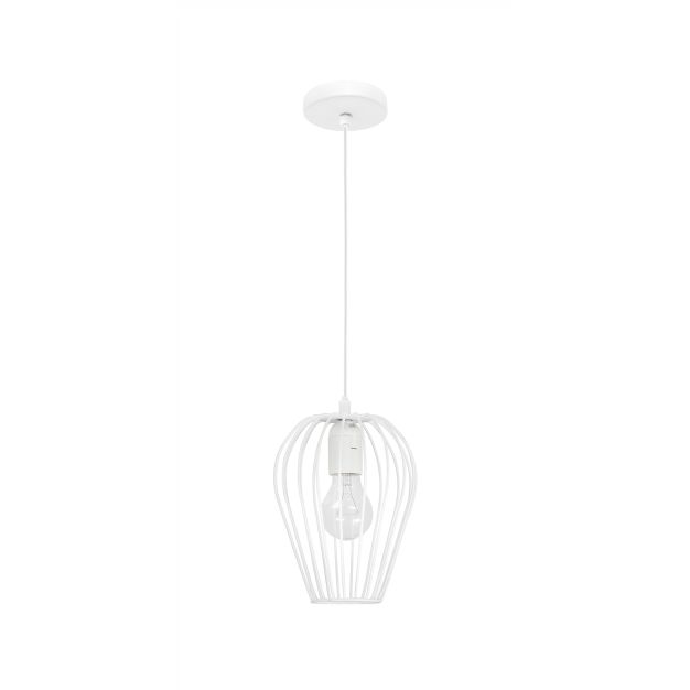 Nova Luce Sage - lampe suspendue - Ø 17 x 140 cm - blanc