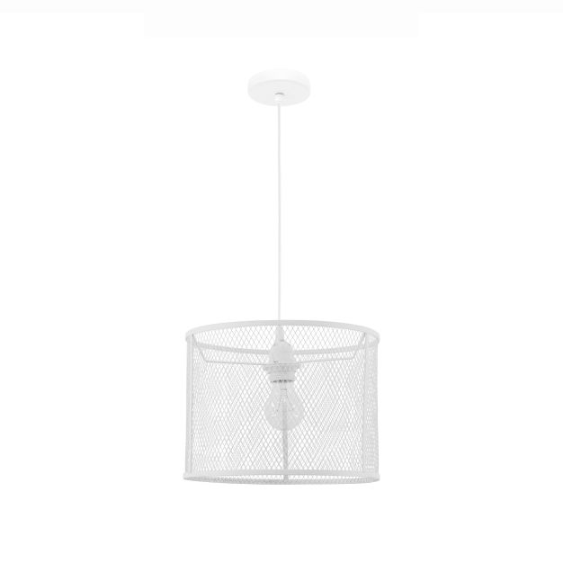 Nova Luce Net - lampe suspendue - Ø 30 x 140 cm - blanc