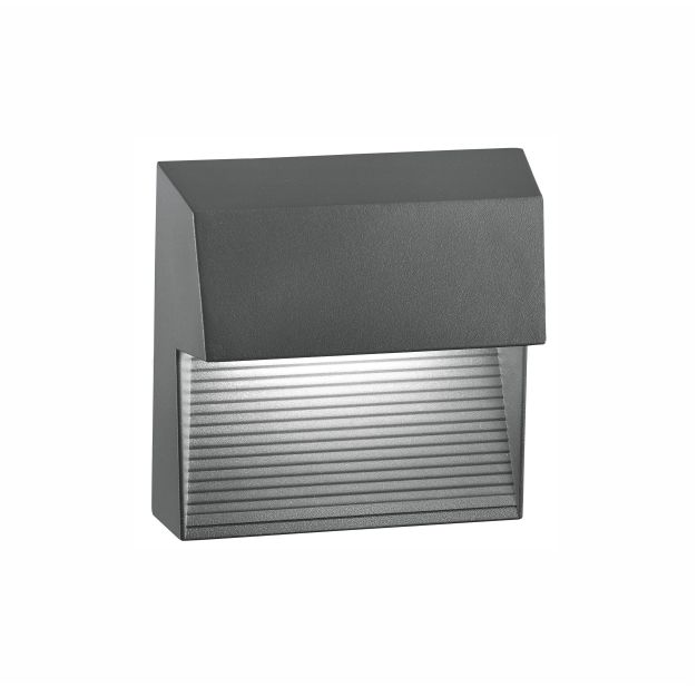 Nova Luce Krypton - applique murale extérieure - 15 x 7,5 x 15 cm - 6W LED incl. - IP54 - gris foncé