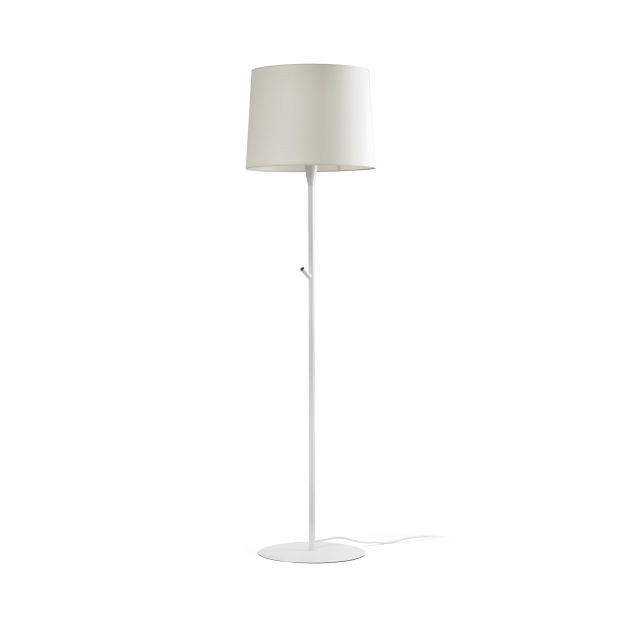 Faro Conga - lampadaire - 154 cm - blanc et beige