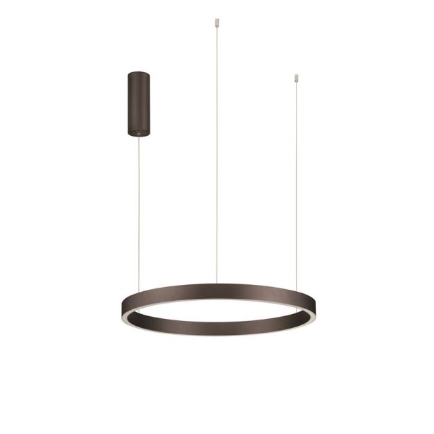 Nova Luce Elowen - lampe suspendue - Ø 60 x 150 cm - 60W dimmable LED incl - brun café brossé