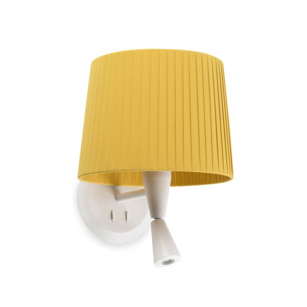 Faro Samba - applique murale avec interrupteur - 21,5 x 19 x 17,3 cm - 3W LED incl. - blanc et jaune