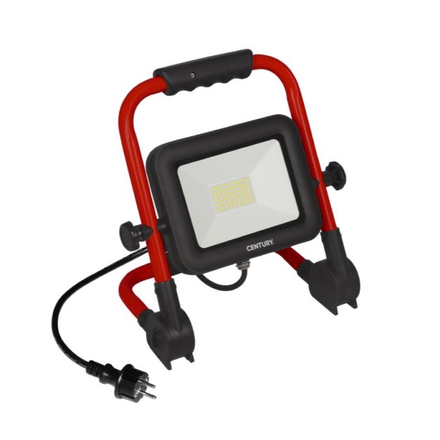 Century Italia Rework - projecteur portable - 18 x 25 x 25 cm - 30W LED incl - IP65 - noir et rouge