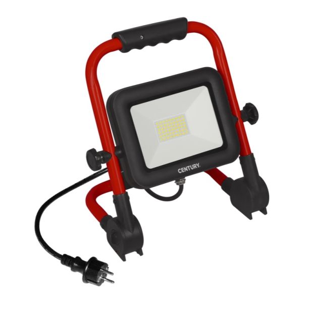 Century Italia Rework - projecteur portable - 18 x 28 x 29,2 cm - 150W LED incl - IP65 - noir et rouge