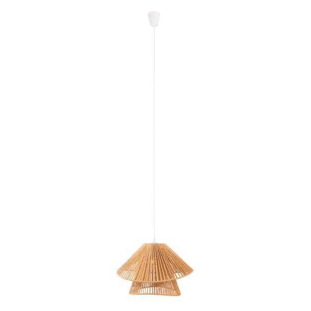 Maxlight Amalfi II - lampe suspendue - Ø 45 x 165 cm - brun clair et blanc