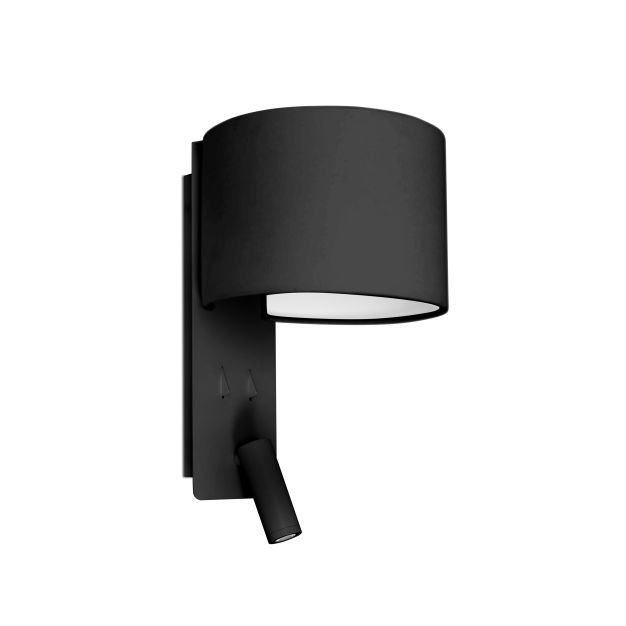 Faro Fold - applique murale avec interrupteur - 20 x 22 x 30 cm - 3W LED incl. - noir mat