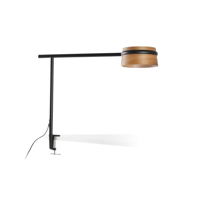 Faro Loop - lampe de table - 65 x 22 x 45 cm - 6W dimmable LED incl - noir et marron