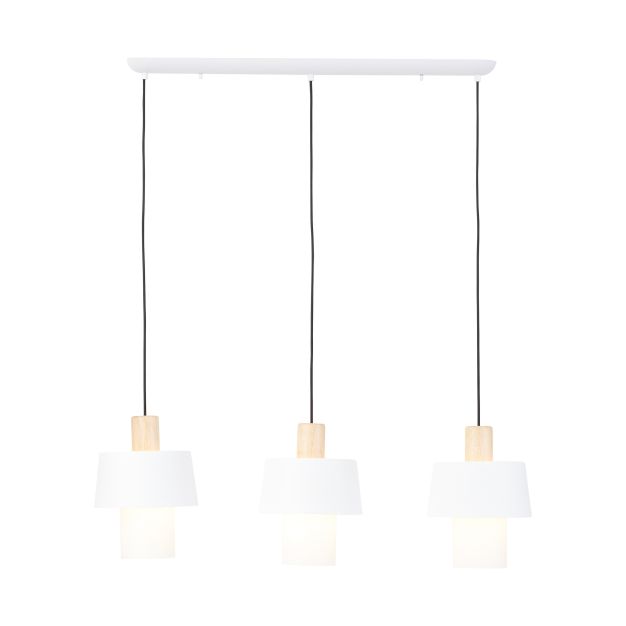 Brilliant Gothenburg - lampe suspendue - 96 x 24 x 151 cm - blanc et brun clair