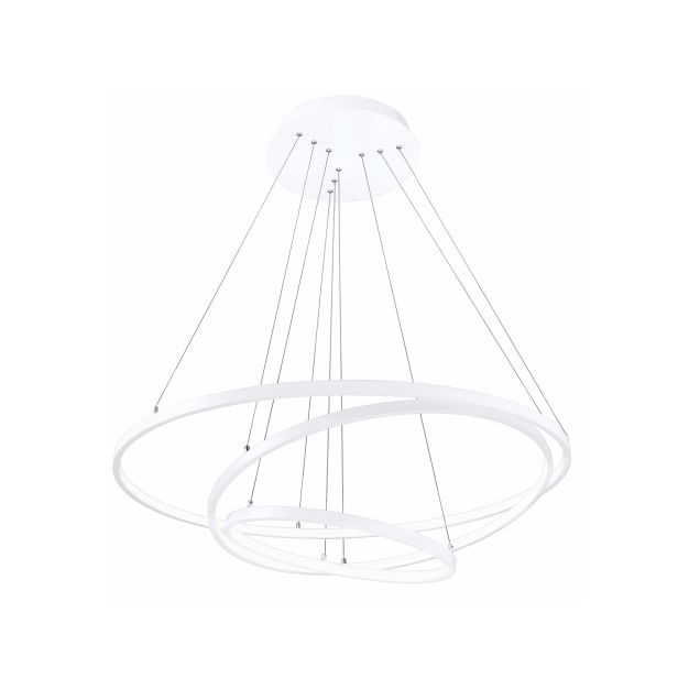 Nova Luce Dea - lampe suspendue - Ø 80 x 120 cm - 145W LED incl. - blanc mat