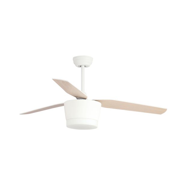 Nova Luce Monsoon - ventilateur de plafond avec lumière et télécommande - Ø 132 x 51 cm - 18W LED incl. - blanc