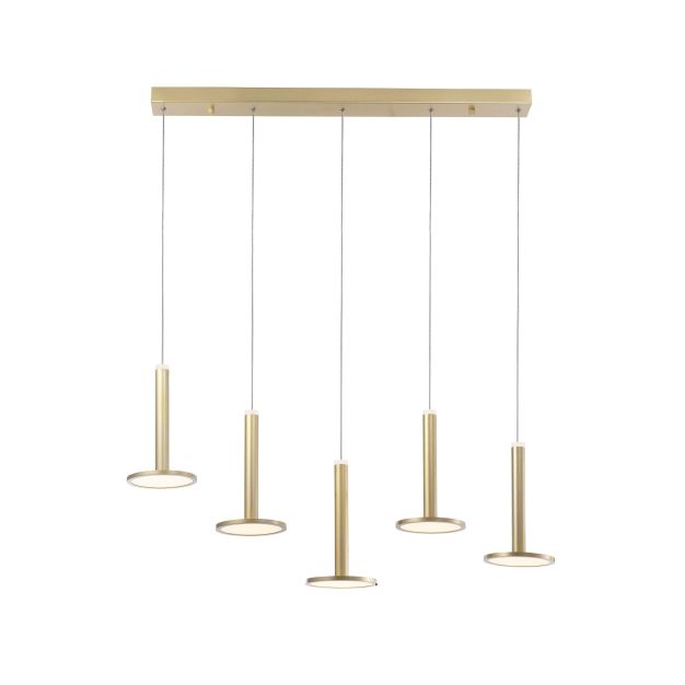 Nova Luce Palencia - lampe suspendue - 107 x 15 x 150 cm - 53W LED incl. - laiton doré