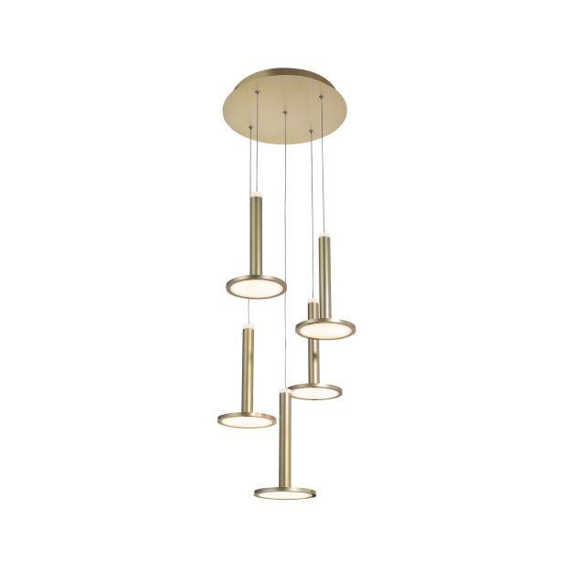 Nova Luce Palencia - lampe suspendue - Ø 41 x 150 cm - 53W LED incl. - laiton doré