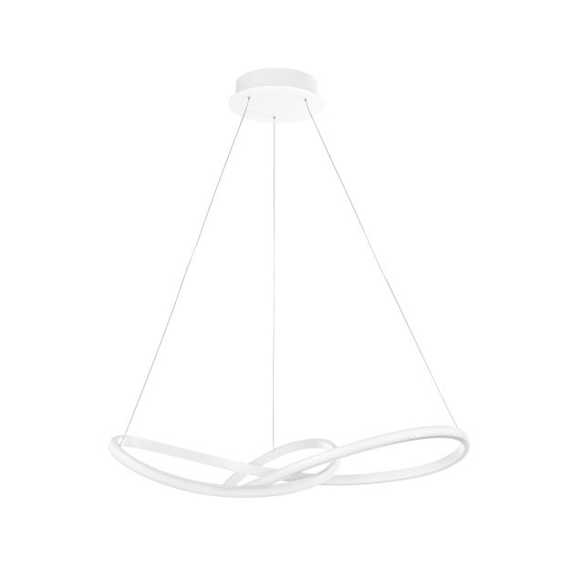 Nova Luce Fusion - lampe suspendue - Ø 72 x 150 cm - 53W LED incl - blanc