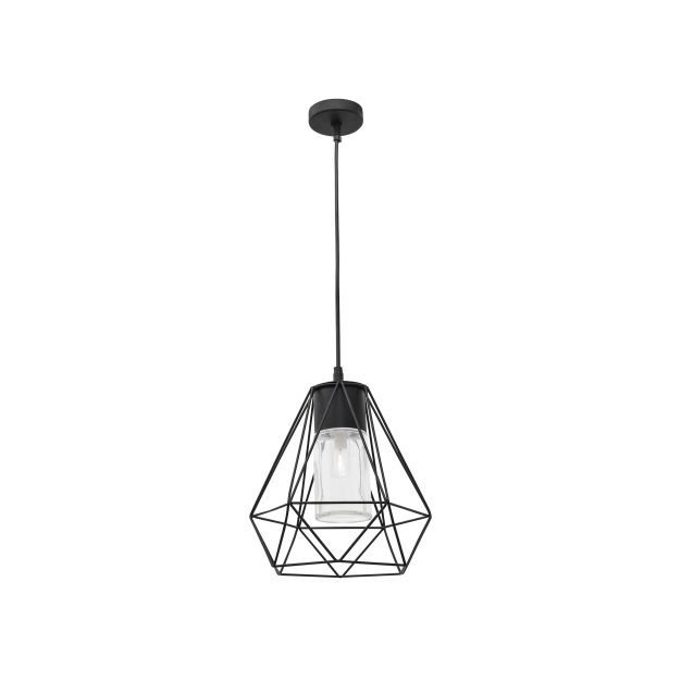 Nova Luce Isidora - lampe suspendue - Ø 22 x 95 cm - IP54 - noir