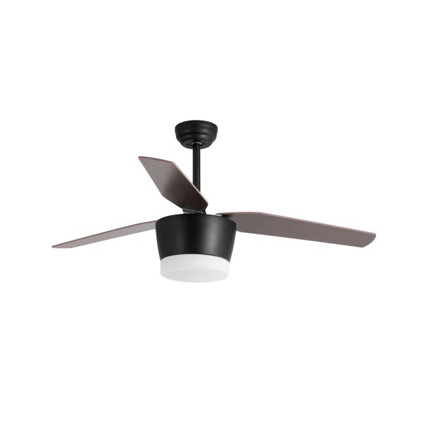 Nova Luce Monsoon - ventilateur de plafond avec lumière et télécommande - Ø 132 x 51 cm - 18W LED incl. - brun et blanc