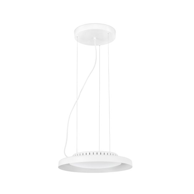 Faro Dolme - lampe suspendue - Ø 40 x 7 cm - 24W LED incl - blanc mat