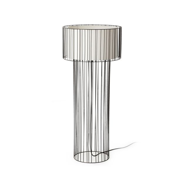 Faro Linda - lampadaire - 117 cm - noir et blanc