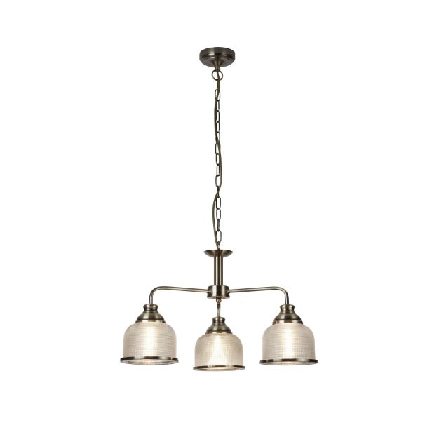 Searchlight Bistro II - lampe suspendue - Ø 56 x 88 cm - laiton antique