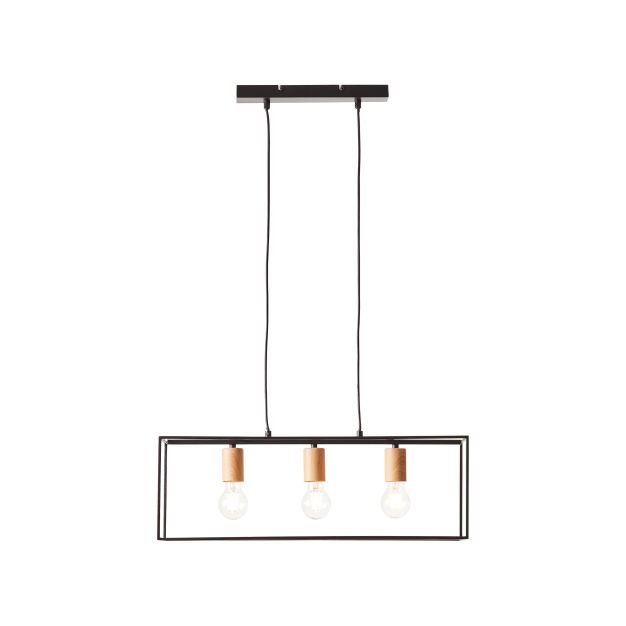 Brilliant Arica - lampe suspendue - 60 x 20 x 110 cm - noir et marron clair