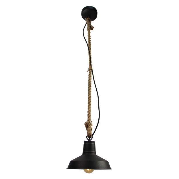 Brilliant Hank - lampe suspendue - Ø 23,5 x 103 cm - corindon noir