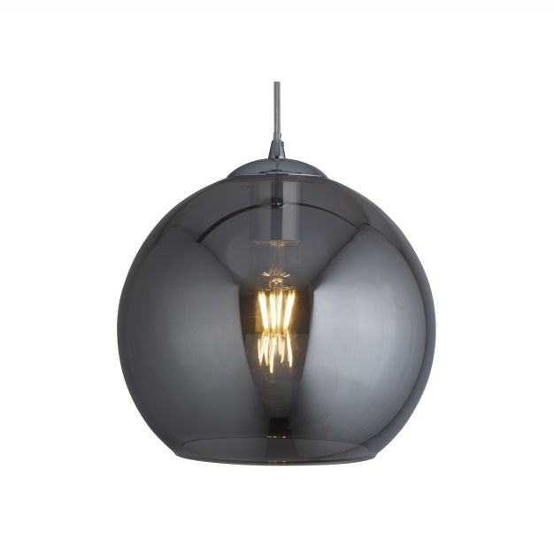 Searchlight Balls - lampe suspendue - Ø 25 x 120 cm - verre fumé