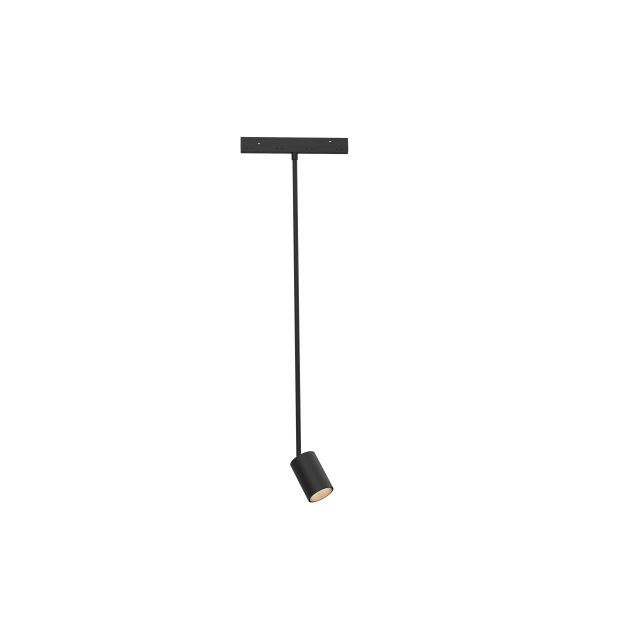 Nova Luce Ultra Slim - lampe suspendue sur rail - Ø 4,5 cm x 60 cm - 5W LED incl. - noir