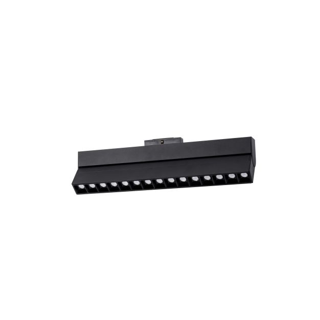 Nova Luce Buxton L - luminaire pour système de rail magnétique - 40,7 x 3,4 x 11,6 cm - 22W TRIAC dimmable LED incl. - inclinable - noir sable