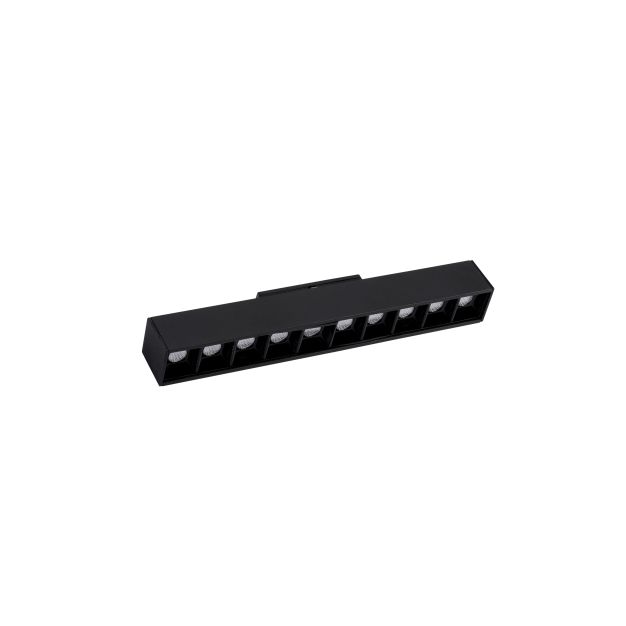 Nova Luce Buxton L - luminaire pour système de rail magnétique - 26,9 x 3,5 x 5,1 cm - 15W TRIAC LED dimmable incl. - noir sable