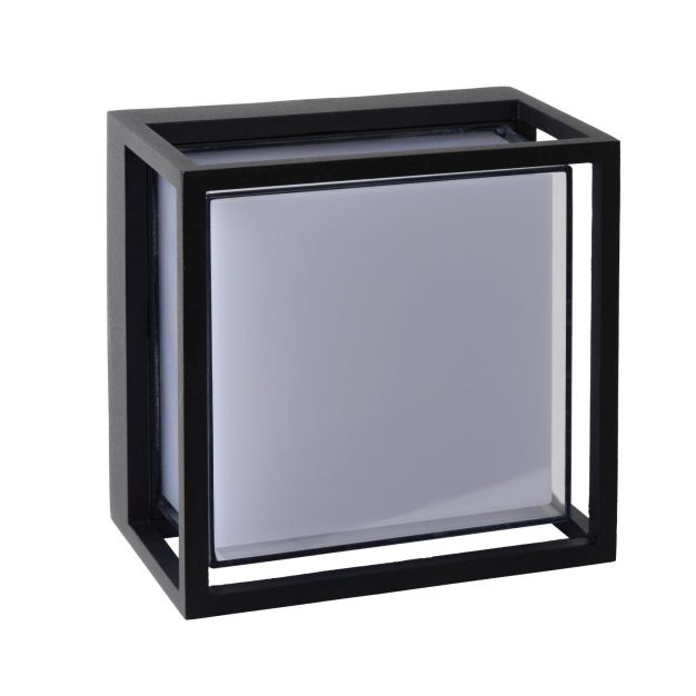 Lucide Singa Led - applique murale extérieure - 17 x 17 x 10 cm - 9,6W LED incl. - IP54 - noir