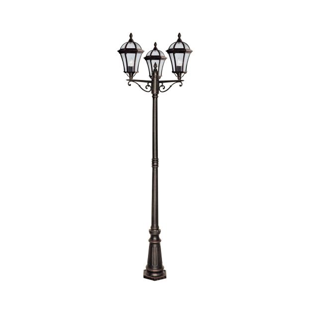 Searchlight Capri - lampadaires - Ø 68 x 235 cm - IP23 - brun rustique