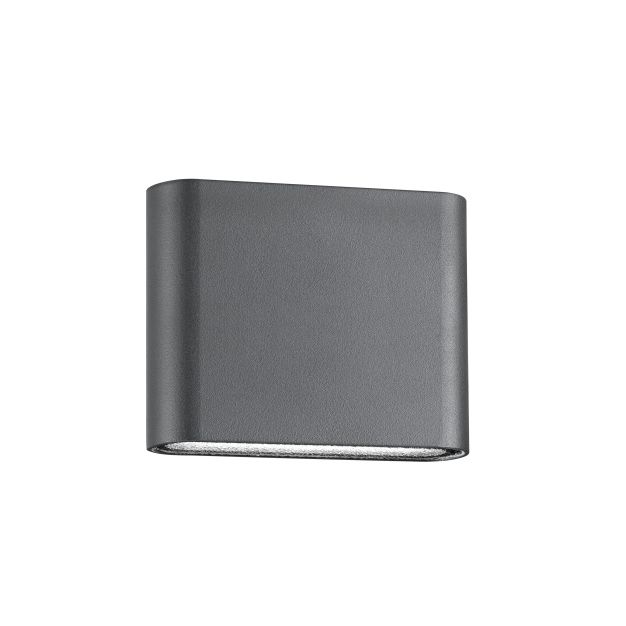 Nova Luce Soho - applique murale extérieure - 12 x 3 x 9 cm - 2 x 3W LED incl. - IP54 - gris foncé