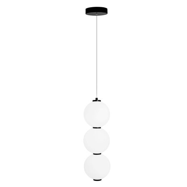 Maxlight Tama - lampe suspendue - Ø 16 x 180 cm - 23W LED incl - noir et blanc