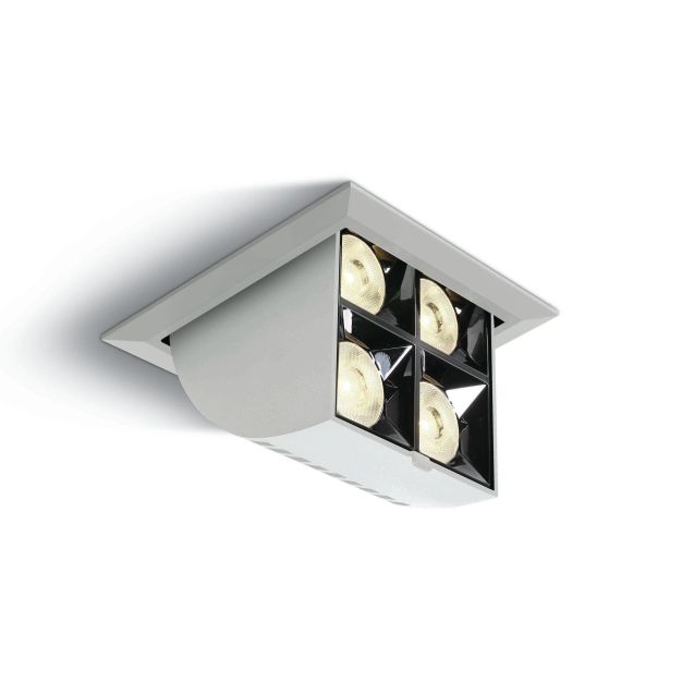 ONE Light Mirror Adjustable Boxes - spot encastré - 109 x 109 mm, 100 x 100 mm encastré - 16W LED incl. - blanc