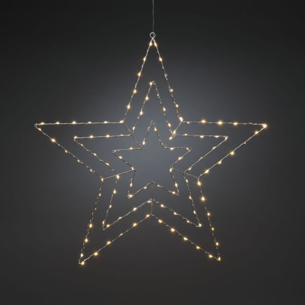 Konstsmide Lumières de Noël - étoile - 66 x 5 x 64 cm - argenté