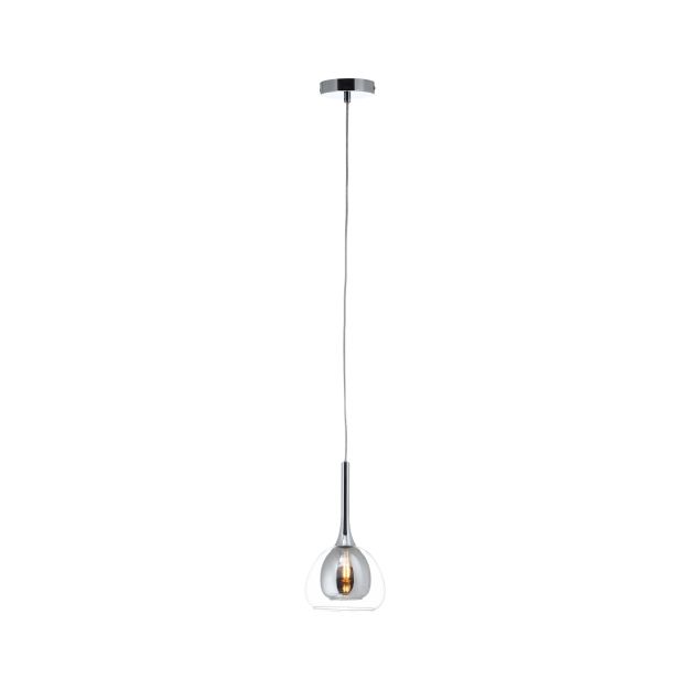 Brilliant Hadan - lampe suspendue - Ø 16 x 126 cm - chrome