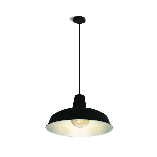 ONE Light Retro - lampe suspendue - Ø 40 x 184 cm - noir et gris