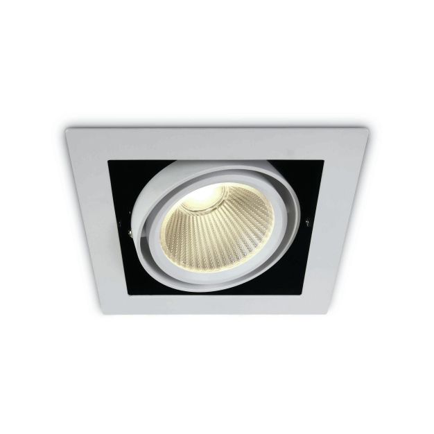 ONE Light COB Box Type Shop - spot à encastrer - 185 x 185 mm, 160 x 160 mm taille d'encastrement - 30W LED incl. - blanc