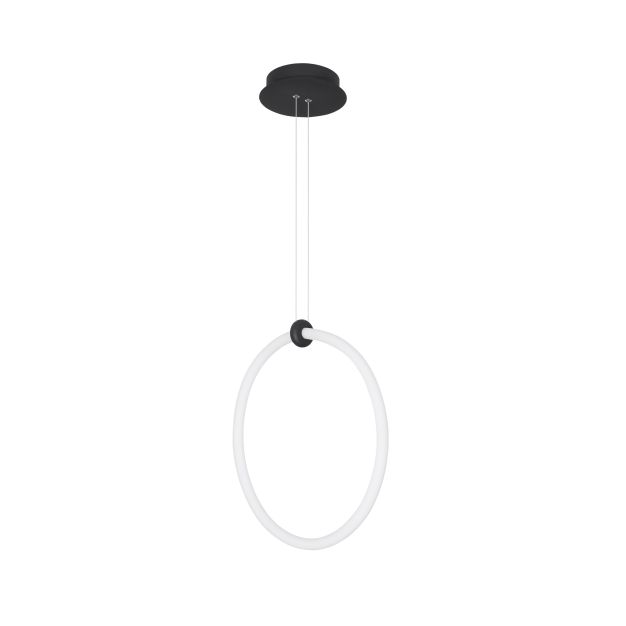 Nova Luce Girdino - lampe suspendue - 38 x 19 x 120 cm - 21W LED incl - noir sable