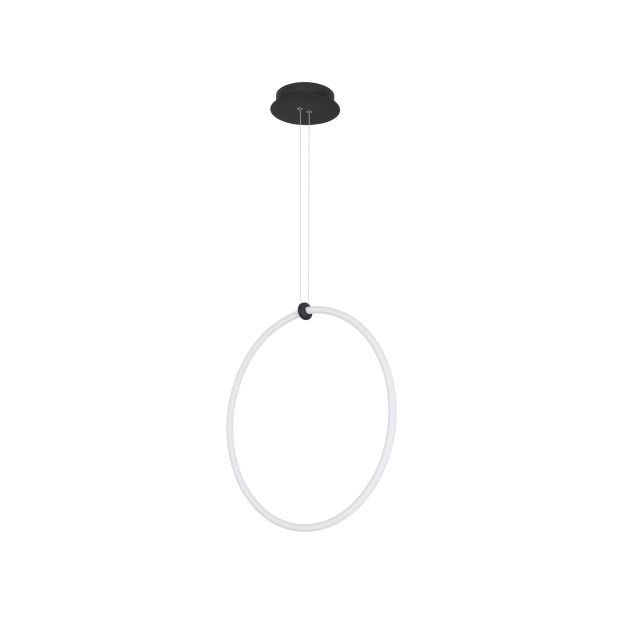 Nova Luce Girdino - lampe suspendue - 59,5 x 21 x 120 cm - 30W LED dimmable incl - noir sable