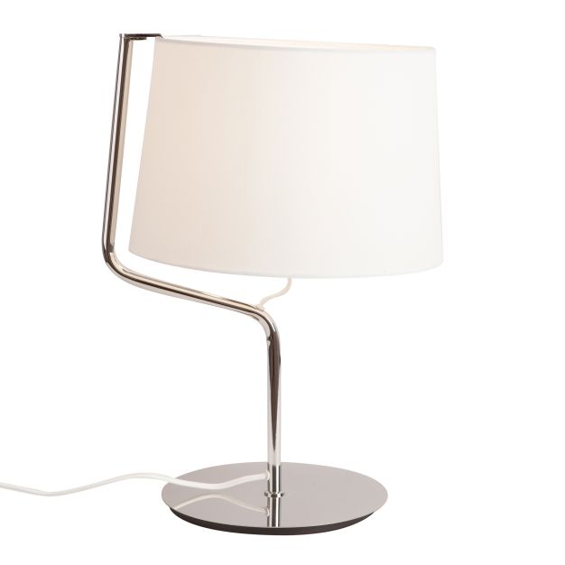 Maxlight Chicago - lampe à poser - Ø 32 x 46 cm - blanc et chrome