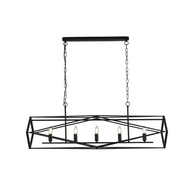 Searchlight Chassis - lustre - 86 x 26 x 90 cm - noir mat