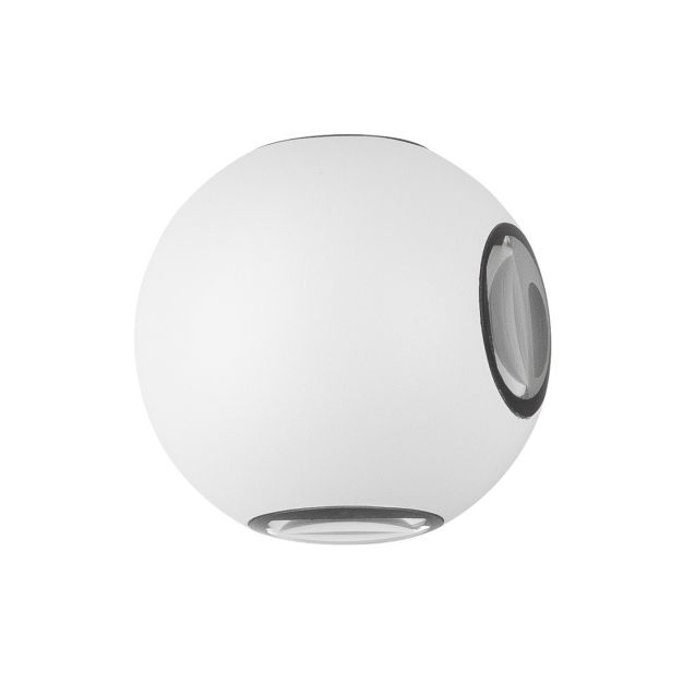 Nova Luce Como - applique d'extérieur - Ø 11 x 8,5 cm - 4 x 1W LED incl. - IP54 - blanc