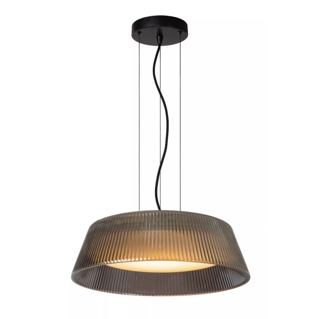 Lucide Vixi - lampe suspendue - Ø 45 x 150 cm - 22,6W LED dimmable incl - fumé