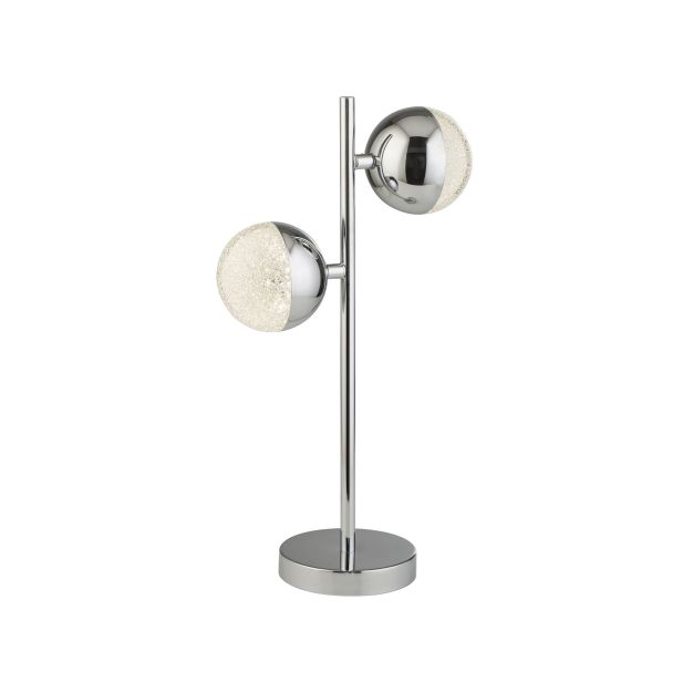 Searchlight Marbles - lampe à poser - Ø 13 x 45 cm - 5W LED incl - chrome