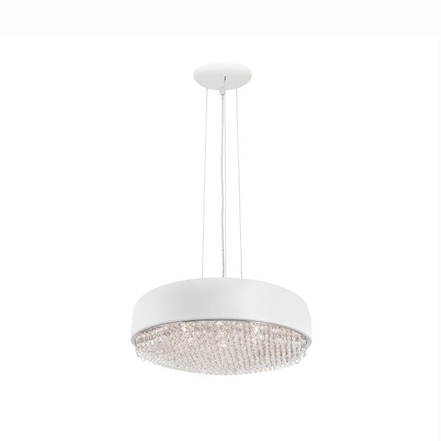 Nova Luce Lyon - lampe suspendue - Ø 46 x 140 cm - blanc mat