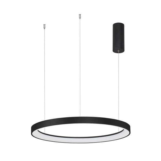 Nova Luce Pertino - lampe suspendue - Ø 58 x 150 cm - 48W LED dimmable incl. - noir sable